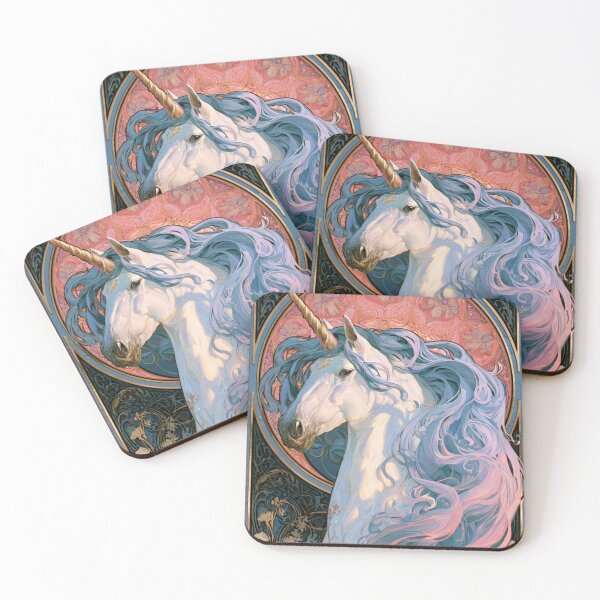 Item preview, Art nouveau unicorn designed and sold by MendaciousMina.