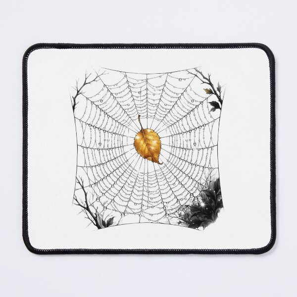 Item preview, Golden Autumn Leaf Dewy Spiderweb designed and sold by Sanan Israyilli.