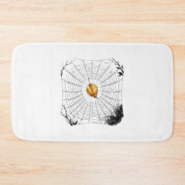 Item preview, Golden Autumn Leaf Dewy Spiderweb designed and sold by Sanan Israyilli.