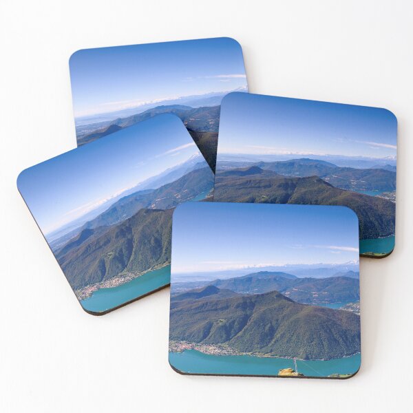 Item preview, Ariel view of Lago di Lugano, Switzerland color photograph designed and sold by Jéanpaul  Ferro.