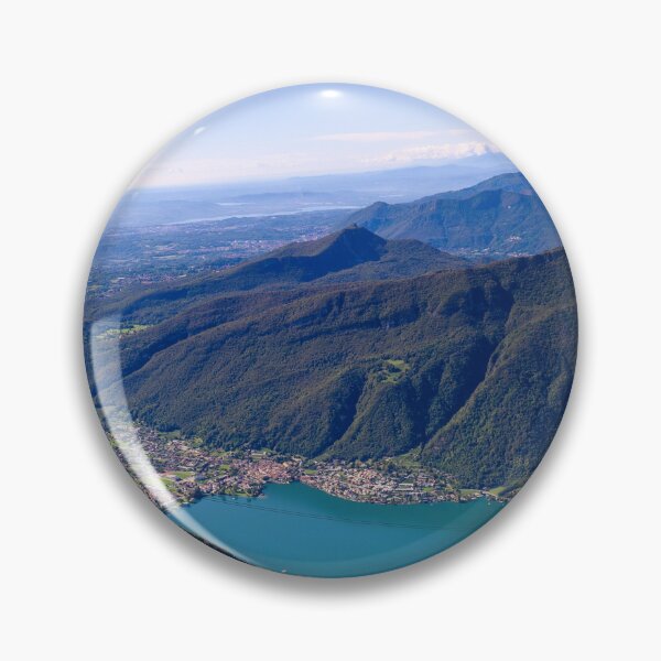 Item preview, Ariel view of Lago di Lugano, Switzerland color photograph designed and sold by Jéanpaul  Ferro.