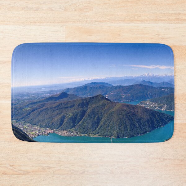 Item preview, Ariel view of Lago di Lugano, Switzerland color photograph designed and sold by Jéanpaul  Ferro.