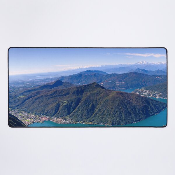 Item preview, Ariel view of Lago di Lugano, Switzerland color photograph designed and sold by Jéanpaul  Ferro.