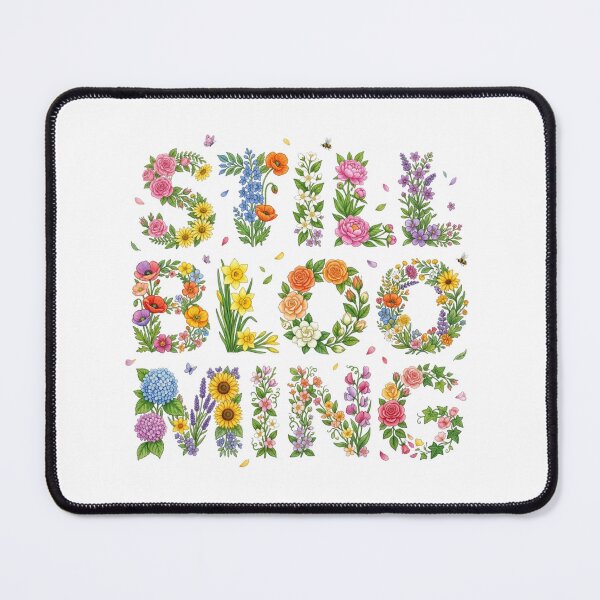 Item preview, Still Blooming Colorful Floral Typography designed and sold by Sanan Israyilli.