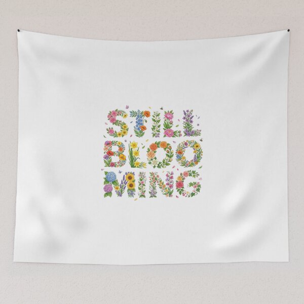 Item preview, Still Blooming Colorful Floral Typography designed and sold by Sanan Israyilli.
