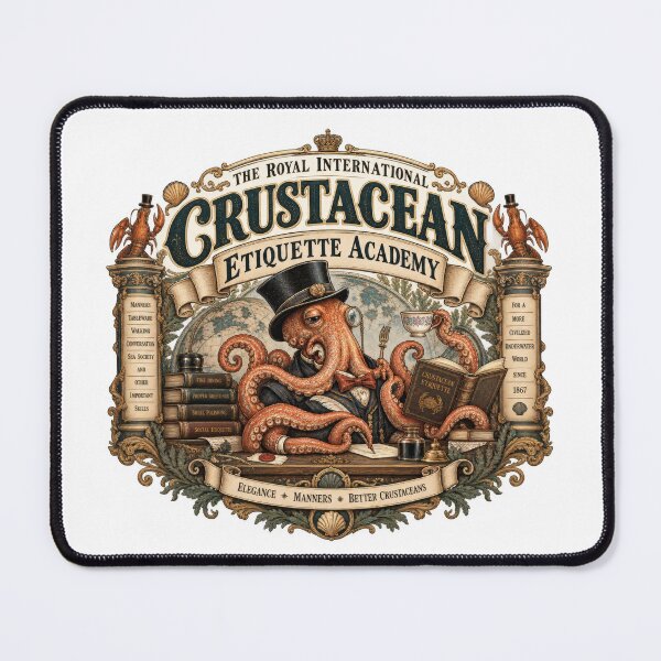 Item preview, The Royal Crustacean Etiquette Academy designed and sold by GorinART.