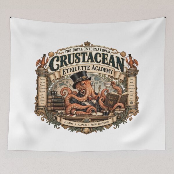 Item preview, The Royal Crustacean Etiquette Academy designed and sold by GorinART.