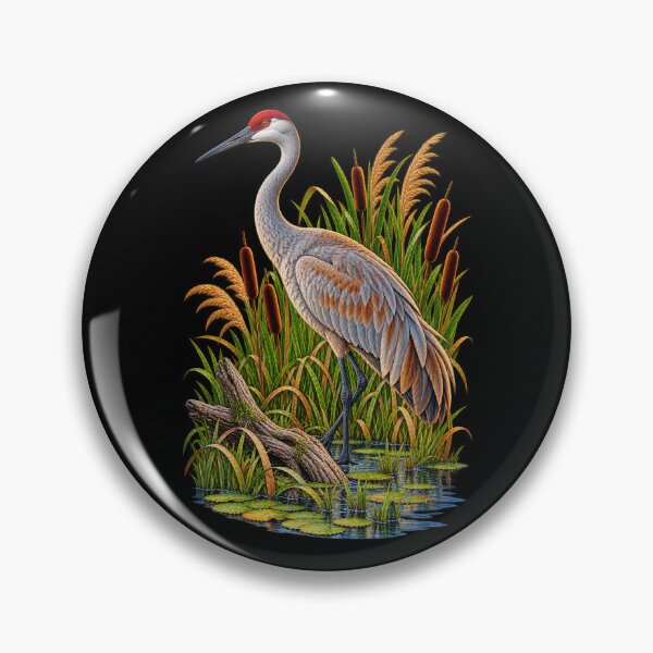 Item preview, Crane Among Marsh Reeds designed and sold by RockitBaby.