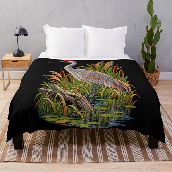 Item preview, Crane Among Marsh Reeds designed and sold by RockitBaby.
