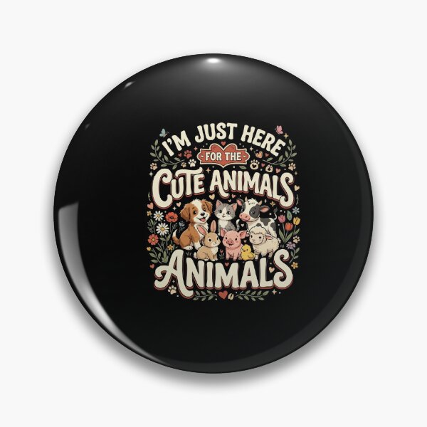 Item preview, Vegan Animals I’m Just Here For The Cute Animals Vegan   designed and sold by YASSINE HZ.