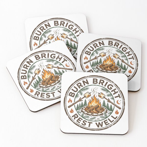 Item preview, Burn Bright Rest Well Campfire Badge designed and sold by Sanan Israyilli.
