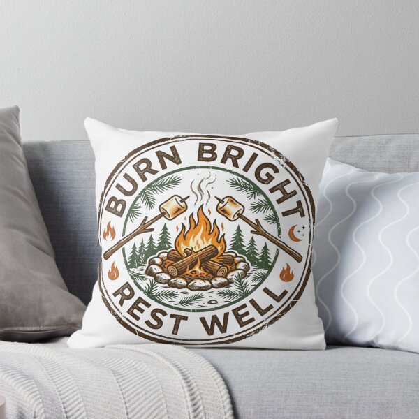 Item preview, Burn Bright Rest Well Campfire Badge designed and sold by Sanan Israyilli.