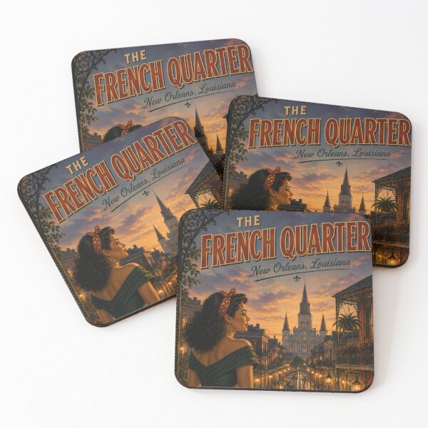 Item preview, French Quarter New Orleans Vintage Travel Poster designed and sold by MissSaylor.