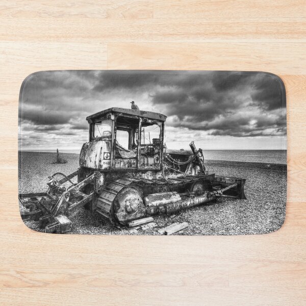 Item preview, Rusty Tractor on Aldeburgh Beach, Suffolk, UK, Black and White designed and sold by Paul Thompson Photography.