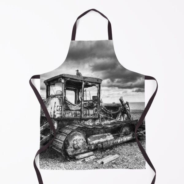 Item preview, Rusty Tractor on Aldeburgh Beach, Suffolk, UK, Black and White designed and sold by Paul Thompson Photography.