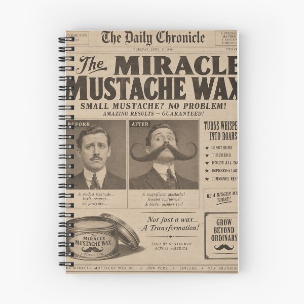 Item preview, The Miracle Mustache Wax – Funny 1920s Vintage Newspaper Ad designed and sold by Jandedan.
