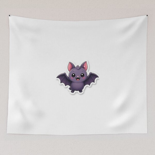 Item preview, Cute Kawaii Bat | Purple Spooky Halloween Character designed and sold by LearnFunStore.