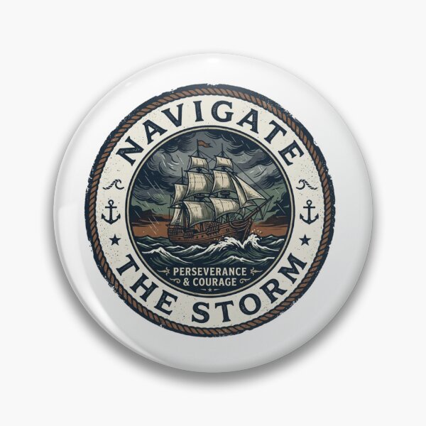 Item preview, Navigate The Storm Vintage Maritime Ship designed and sold by Sanan Israyilli.
