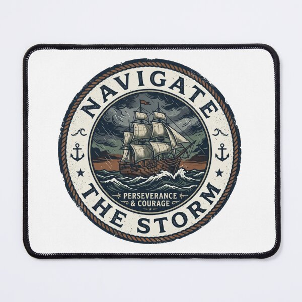 Item preview, Navigate The Storm Vintage Maritime Ship designed and sold by Sanan Israyilli.
