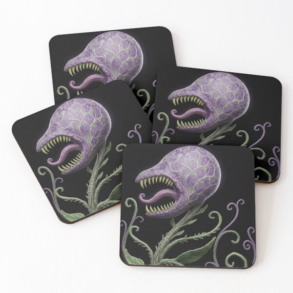 Item preview, Man eating plant horror illustration designed and sold by Vintage Designs +.
