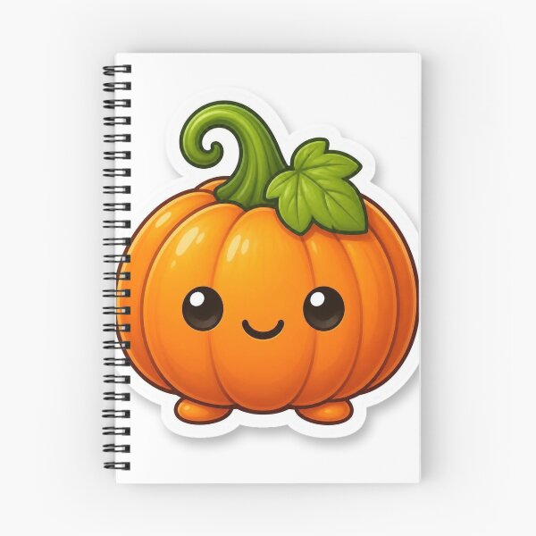 Item preview, Cute Kawaii Pumpkin | Happy Autumn Fall Halloween Character designed and sold by LearnFunStore.