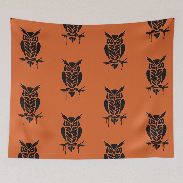 Item preview, Angry Owl Ink Art Gothic Halloween Night Bird designed and sold by cabana.space.