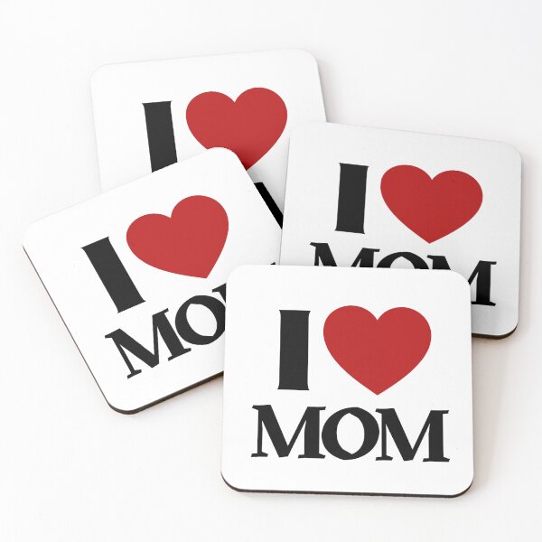 Item preview, I Love Mom Classic Red Heart Typographic Design designed and sold by StyleNext.