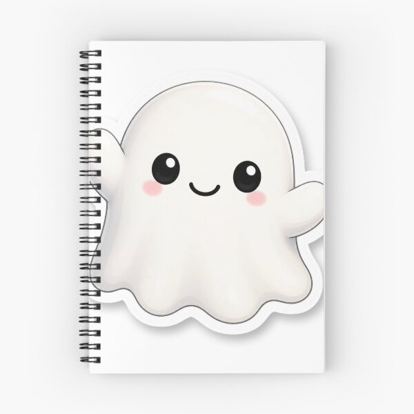 Aperçu de l'œuvre Fantôme Kawaii Mignon | Personnage d'Halloween Effrayant et Amical créée et vendue par LearnFunStore.