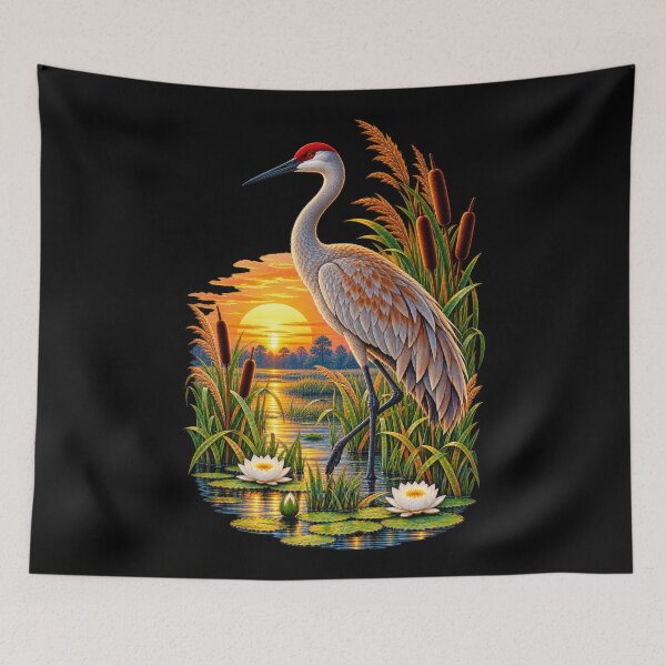 Item preview, Crane at Dawn Marsh designed and sold by RockitBaby.