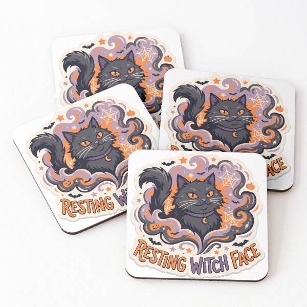 Item preview, Resting Witch Face - Cute & Spooky Black Cat Halloween Design designed and sold by YasminTaha.