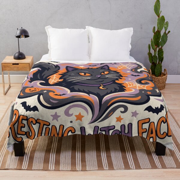 Item preview, Resting Witch Face - Cute & Spooky Black Cat Halloween Design designed and sold by YasminTaha.