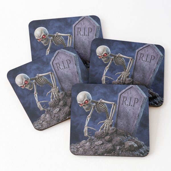 Item preview, Skeleton rising from its grave illustration designed and sold by Vintage Designs +.
