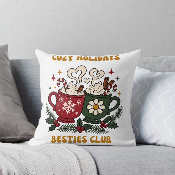 Item preview, Holiday Cheers With My Besties Cute Christmas Mugs Retro Holiday Sticker Art designed and sold by wildsilencee.