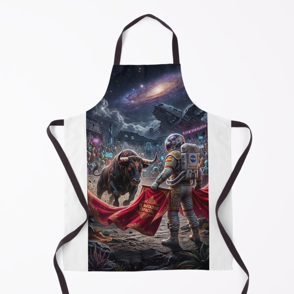 Item preview, Cosmic Matador Astronaut vs Space Bull: Pop Surrealism Sci-Fi Art designed and sold by Rain-Road.