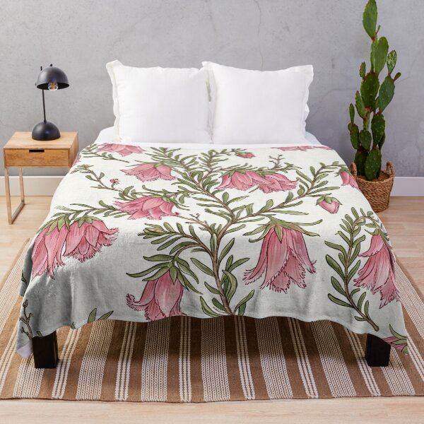 Item preview, Pink Mountain Bellflower Vintage Floral Pattern designed and sold by Studio BC.