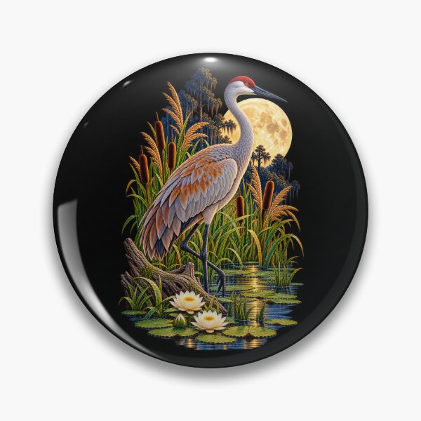 Item preview, Crane Beneath Moonlight designed and sold by RockitBaby.