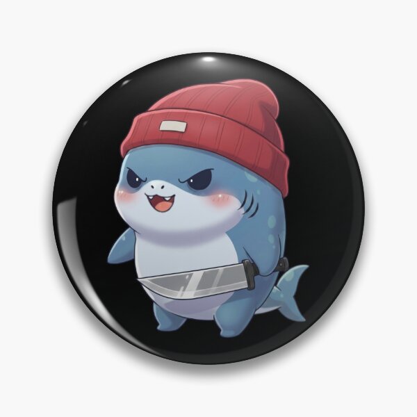Item preview, Cute Shark With Knife designed and sold by Nature's Chibis.