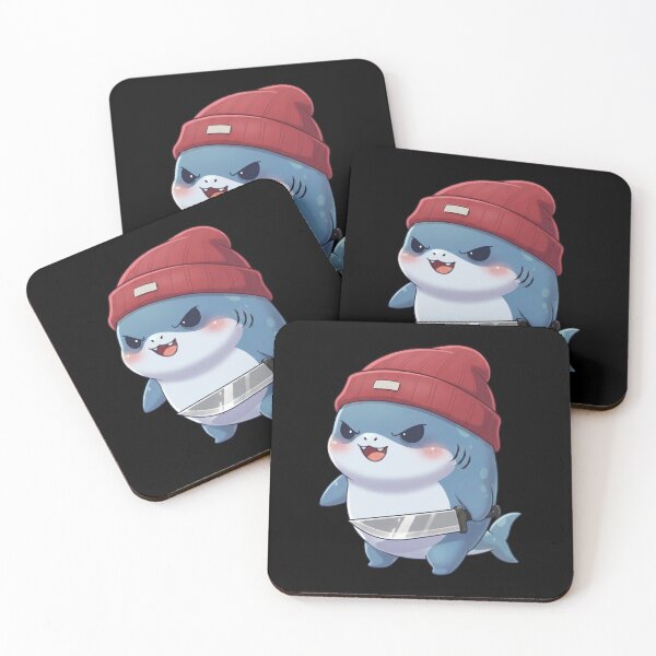 Item preview, Cute Shark With Knife designed and sold by Nature's Chibis.