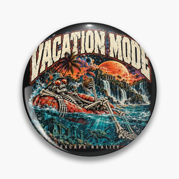 Item preview, Vacation Mode – Tropical Skeleton Paradise | Retro Summer Escape designed and sold by PhilllandArt.