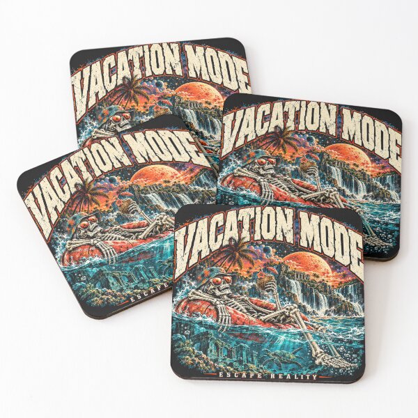 Item preview, Vacation Mode – Tropical Skeleton Paradise | Retro Summer Escape designed and sold by PhilllandArt.