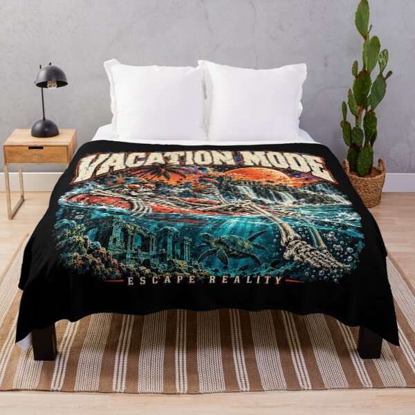 Item preview, Vacation Mode – Tropical Skeleton Paradise | Retro Summer Escape designed and sold by PhilllandArt.
