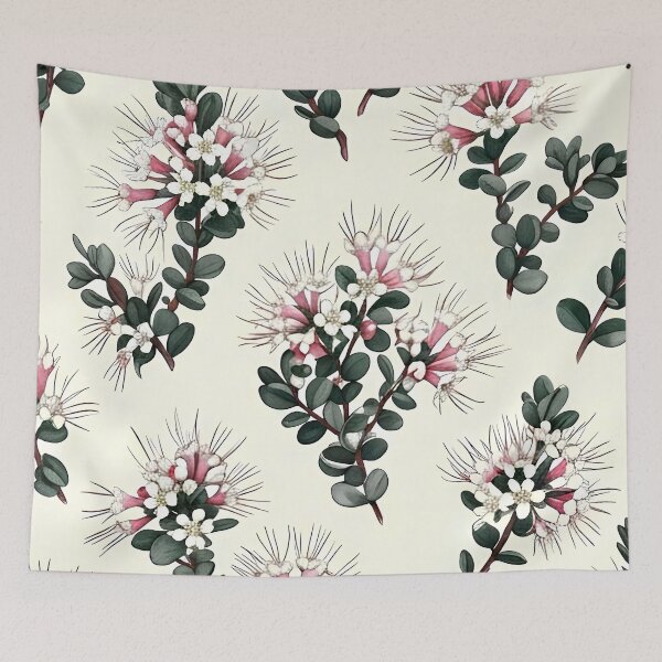 Item preview, Native Pincushion Blossom Dark Charcoal Mist Pattern designed and sold by Studio BC.