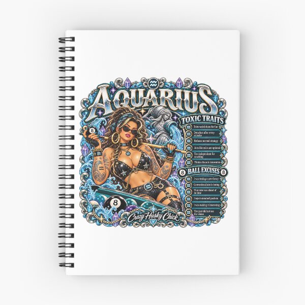 Item preview, Aquarius Pool Player Toxic Traits & 8 Ball Excuses | Crazy Husky Chick designed and sold by Crazyhuskychick.