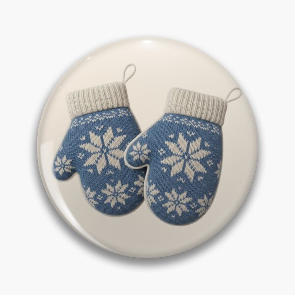 Item preview, Cozy Christmas Blue Mittens Sticker designed and sold by The-NOKU-Co.