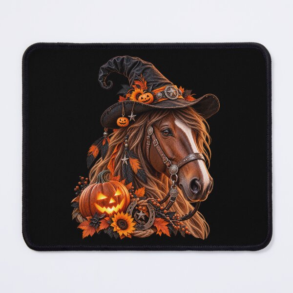 Item preview, Western Halloween Horse – Witch Hat & Pumpkin designed and sold by QuarterHorseArt by Just my Studio.