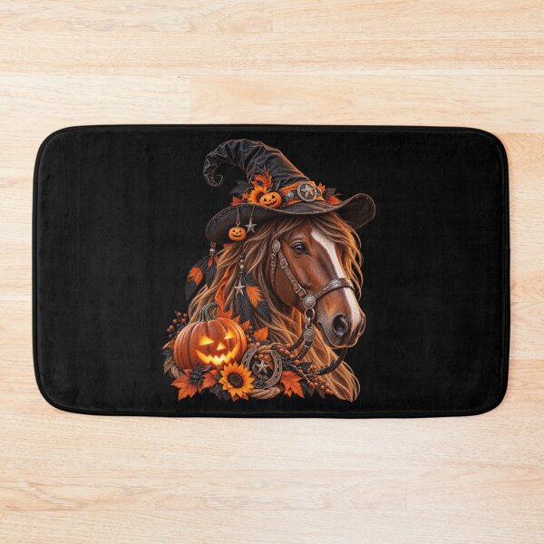 Item preview, Western Halloween Horse – Witch Hat & Pumpkin designed and sold by  QuarterHorseArt by Just my Studio.