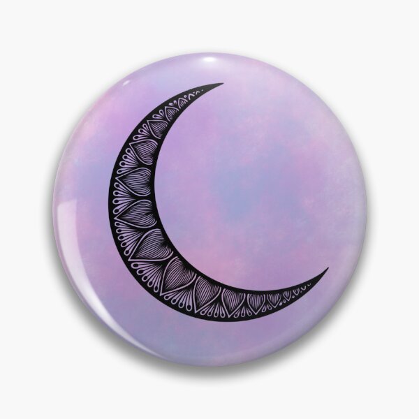 Item preview, Celestial Crescent Moon Zentangle Watercolor Art designed and sold by FioreDiCiliegio.