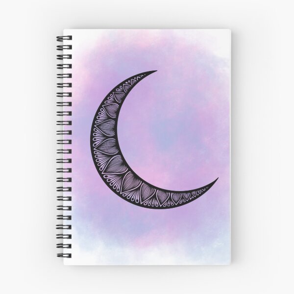 Item preview, Celestial Crescent Moon Zentangle Watercolor Art designed and sold by FioreDiCiliegio.