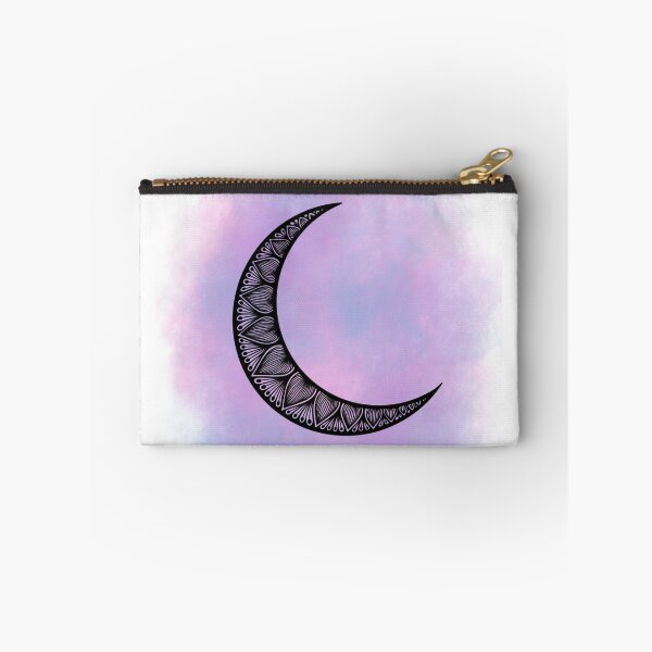 Item preview, Celestial Crescent Moon Zentangle Watercolor Art designed and sold by FioreDiCiliegio.