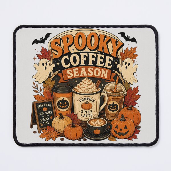 Item preview, Spooky Coffee Season Pumpkin Spice Latte Art designed and sold by Zhaar.